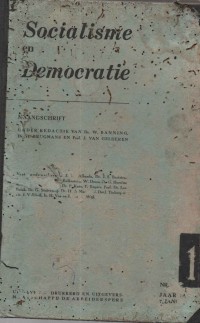 Image of Socialisme en Democratie; Sosialisme dan Demokrasi