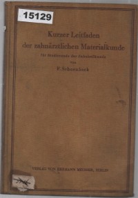 Image of Kurzer Leitfaden der zahnärztlichen Materialkunde; Panduan Singkat Bahan Kedokteran Gigi