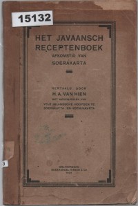 Image of Het Javaansch Receptenboek Afkomstig van Soerakarta; Buku Resep Jawa Berasal dari Surakarta
