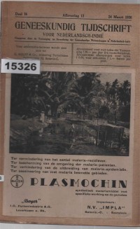 Image of Geneeskundig Tijdschrift voor Nederlandsch-Indië; Jurnal Kedokteran untuk Hindia Belanda
