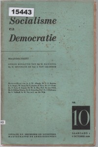 Image of Socialisme en Democratie; Sosialisme dan Demokrasi