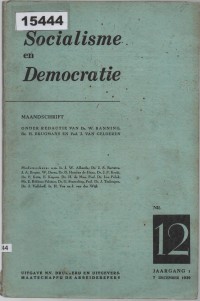 Image of Socialisme en Democratie; Sosialisme dan Demokrasi