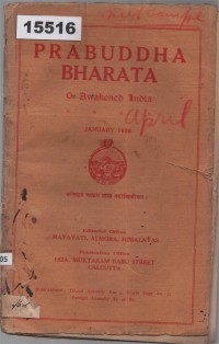 Image of Prabuddha Bharata or Awakened India; Prabuddha Bharata atau India yang Terbangun