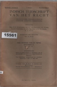 Image of Indisch Tijdschrift van het Recht; Jurnal Hindia tentang Hukum