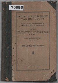 Image of Indisch Tijdschrift van het Recht;  Jurnal Hindia tentang Hukum