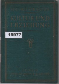 Image of Kultur und Erziehung: Gesammelte Pädagogische Aufsätze ;  Budaya dan Pendidikan: Kumpulan Esai Pedagogi