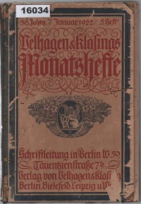 Image of Velhagen & Klasings Monatshefte ; Majalah Bulanan Velhagen & Klasings