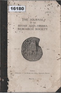 Image of Het Tijdschrift van de Bihar en Orissa Onderzoeksmaatschappij ; Jurnal Masyarakat Penelitian Bihar dan Orissa