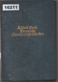 Image of Deutsche Literaturgeschichte; Sejarah Sastra Jerman