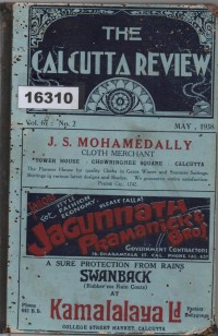 Image of The Calcutta Review: An Illustrated Monthly ; Ulasan Calcutta: Majalah Bergambar Bulanan