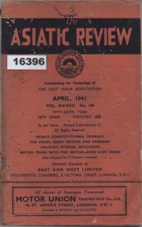 Image of The Asiatic Review; Ulasan Asia