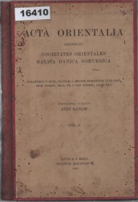 Image of Acta Orientalia; Jurnal Timur