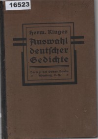 Image of Auswahl Deutscher Gedichte; Pilihan Puisi Jerman