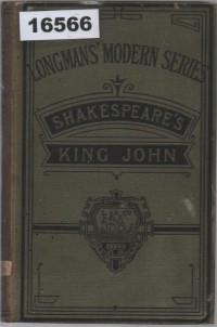 Image of Shakespeare's King John; Raja John Karya Shakespeare