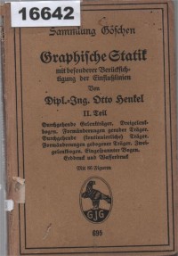 Image of Graphische Statik mit besonderer Berücksichtigung der Einflusslinien ; Statika Grafis dengan Perhatian Khusus pada Garis Pengaruh