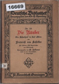 Image of Die Räuber: Ein Schauspiel in Fünf Akten; Para Perampok: Sebuah Drama dalam Lima Babak