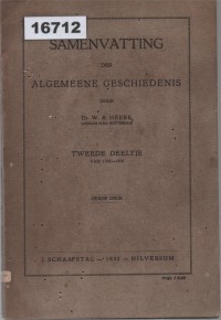 Image of Samenvatting der Algemeene Geschiedenis: Tweede Deeltje van 1789–1931; Ringkasan Sejarah Umum: Bagian Kedua (1789–1931)