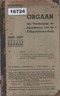 Image of Orgaan der Vereeniging ter beoefening van de Krijgswetenschap; Buletin Asosiasi Studi Ilmu Militer