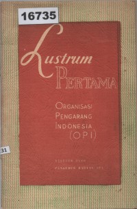 Image of Lustrum Pertama Organisasi Pengarang Indonesia (OPI)