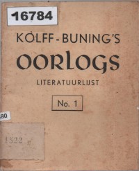 Image of Oorlogs Literatuurlijst No. 1 ; Daftar Literatur Perang No. 1