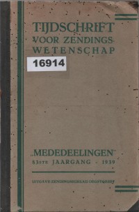 Image of Tijdschrift voor Zendingswetenschap 