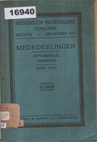 Image of Algemeen Ingenieurs Congres te houden te Batavia, September 1919 ; Kongres Insinyur Umum yang Akan Diselenggarakan di Batavia, September 1919
