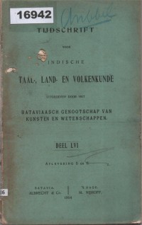 Image of Tijdschrift voor Indische Taal-, Land- en Volkenkunde ; Jurnal untuk Kajian Bahasa, Tanah, dan Etnologi Hindia