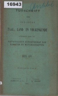 Image of Tijdschrift voor Indische Taal-, Land- en Volkenkunde ; Jurnal untuk Kajian Bahasa, Tanah, dan Etnologi Hindia
