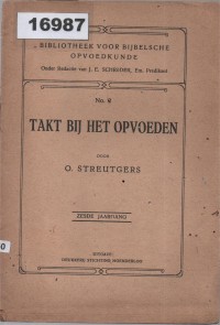 Image of Takt bij het opvoeden ; Kebijaksanaan dalam Mendidik