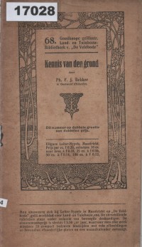 Image of Kennis van den grond ; Pengetahuan tentang tanah
