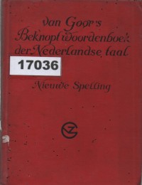 Image of Van Goor's Beknopt Woordenboek der Nederlandse Taal ; Kamus Ringkas Bahasa Belanda