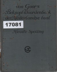 Image of Van Goor’s Beknopt Woordenboek der Nederlandse Taal ; Kamus Singkat Bahasa Belanda Van Goor