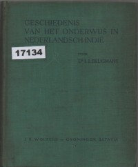 Image of Geschiedenis van het Onderwijs in Nederlandsch-Indië; (Sejarah Pendidikan di Hindia Belanda)