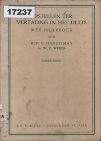 Image of Opstellen ter Vertaling in het Duits met Hulpboek; Karangan untuk Terjemahan ke dalam Bahasa Jerman dengan Buku Bantu