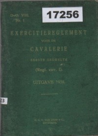 Image of Peraturan Latihan untuk Kavaleri; Exercitiereglement voor de Cavalerie