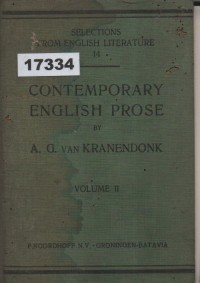Image of Contemporary English Prose (Volume II); Prosa Inggris Kontemporer (Jilid II)
