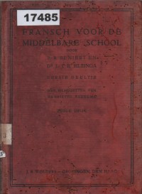 Image of Fransch voor de Middelbare School. Eerste Deeltje;  Bahasa Prancis untuk Sekolah Menengah. Bagian Pertama