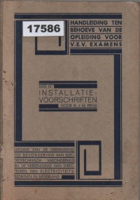 Image of Handleiding ten Behoeve van de Opleiding voor V.E.V.-Examens, Deel IV: Installatie-Voorschriften; Pedoman untuk Pelatihan Ujian V.E.V., Bagian IV: Peraturan Instalasi