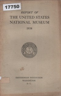 Image of Report of the United States National Museum; Laporan Museum Nasional Amerika Serikat