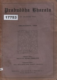 Image of Prabuddha Bharata; India yang Tercerahkan