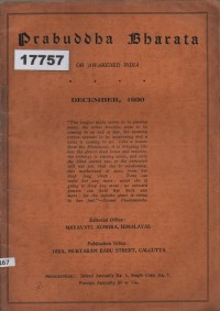 Image of Prabuddha Bharata; India yang Tercerahkan