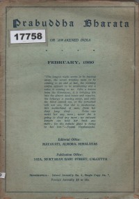 Image of Prabuddha Bharata; India yang Tercerahkan