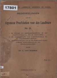 Image of Mededeelingen van het Algemeen Proefstation voor den Landbouw No. 28; Pemberitahuan dari Stasiun Percobaan Umum untuk Pertanian No. 28