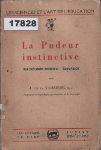Image of La Pudeur Instinctive; Kesopanan Instingtif