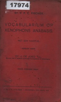 Image of Vocabularium op Xenophons Anabasis; Kamus Xenophon Anabasis