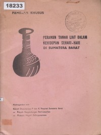 Image of Peranan Tanah Liat Dalam Kehidupan Sehari-Hari di Sumatera Barat