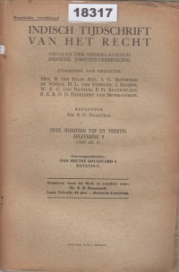Image of Indisch Tijdschrift van het Recht; Jurnal Hukum Hindia Belanda