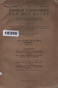 Image of Indisch Tijdschrift Van Het Recht; Jurnal Hukum Hindia Belanda