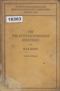 Image of Die Relativitätstheorie Einsteins und Ihre Physikalischen Grundlagen; Teori Relativitas Einstein dan Dasar-Dasar Fisikanya