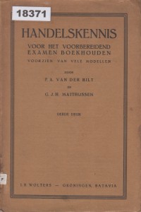 Image of Handelskennis voor het voorbereidend examen boekhouden; Pengetahuan Perdagangan untuk Ujian Persiapan Akuntansi